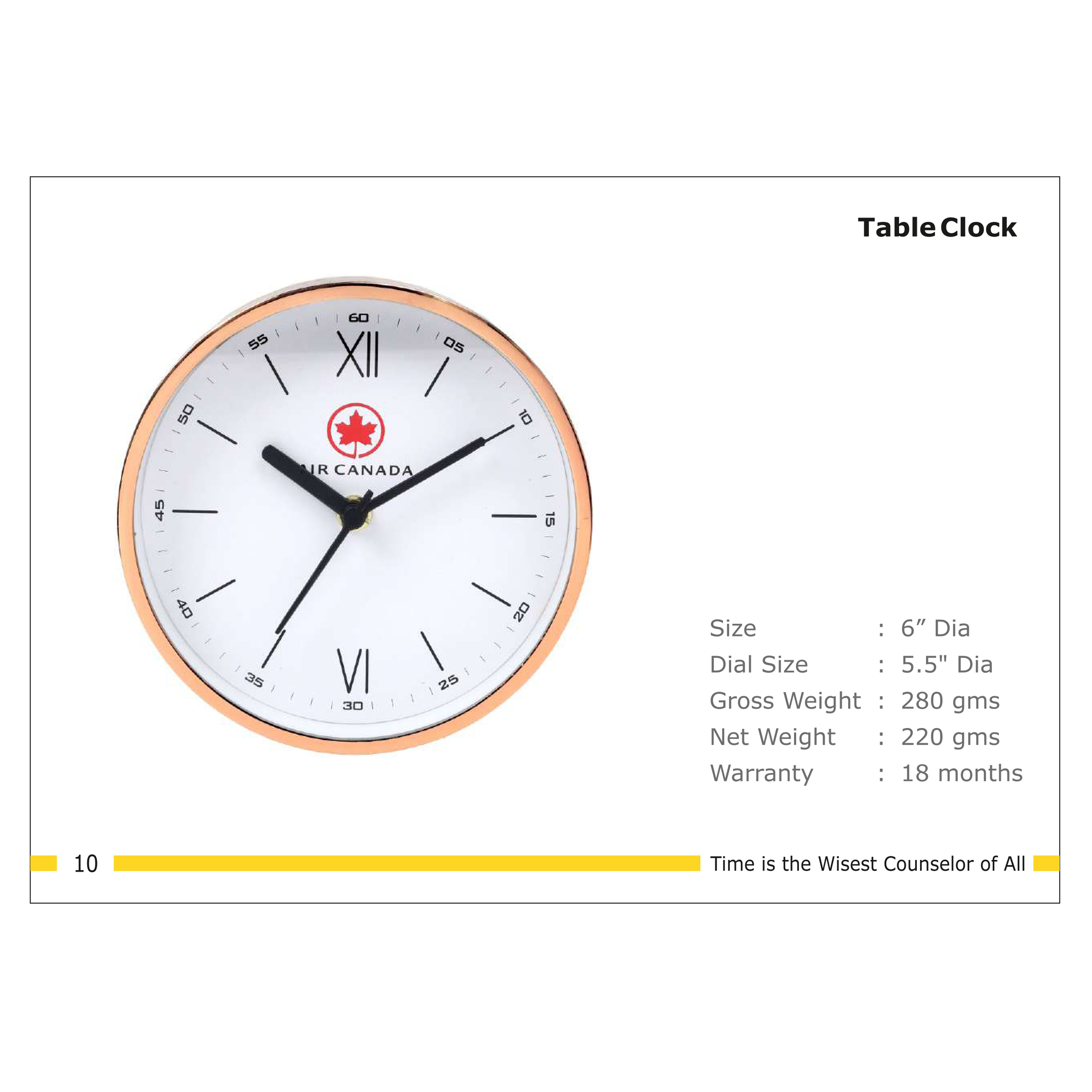 3202510*TABLE CLOCK