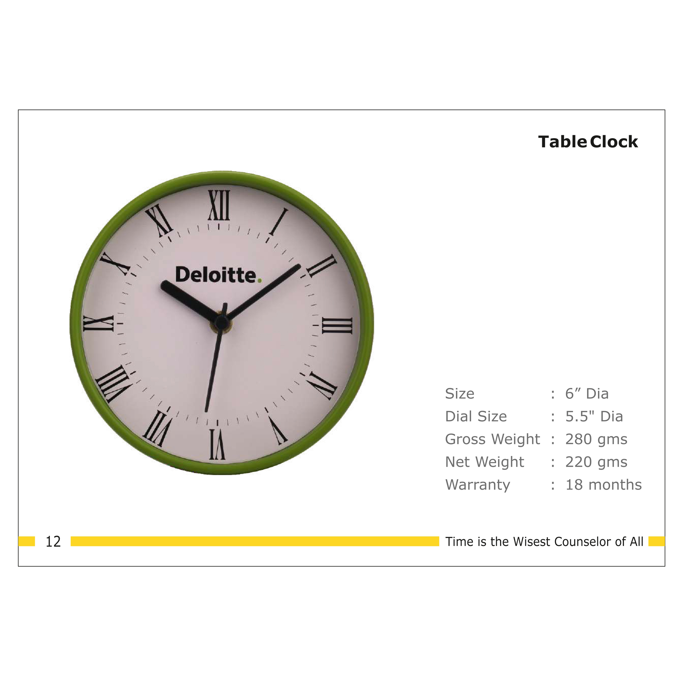 3202512*TABLE CLOCK