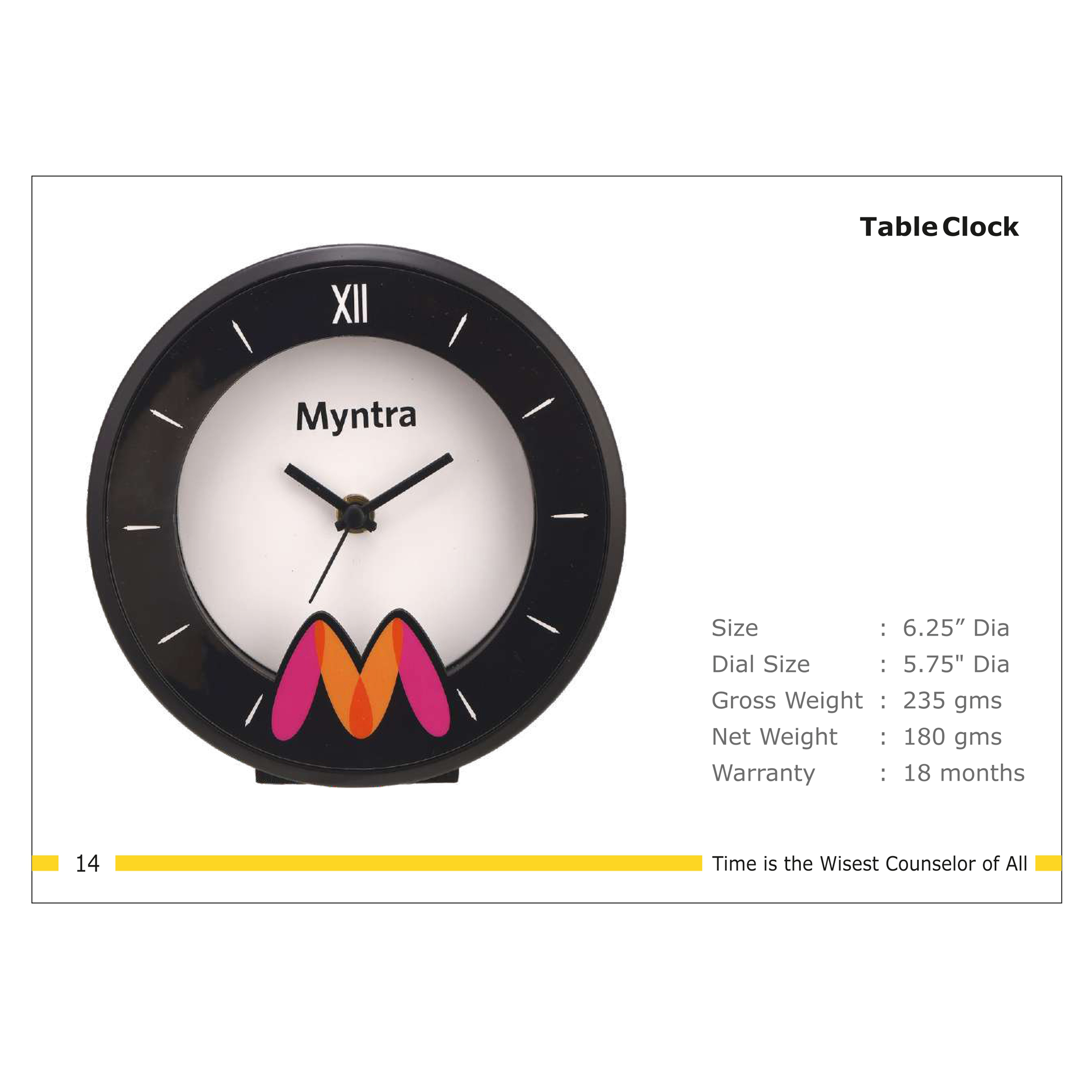 3202514*TABLE CLOCK