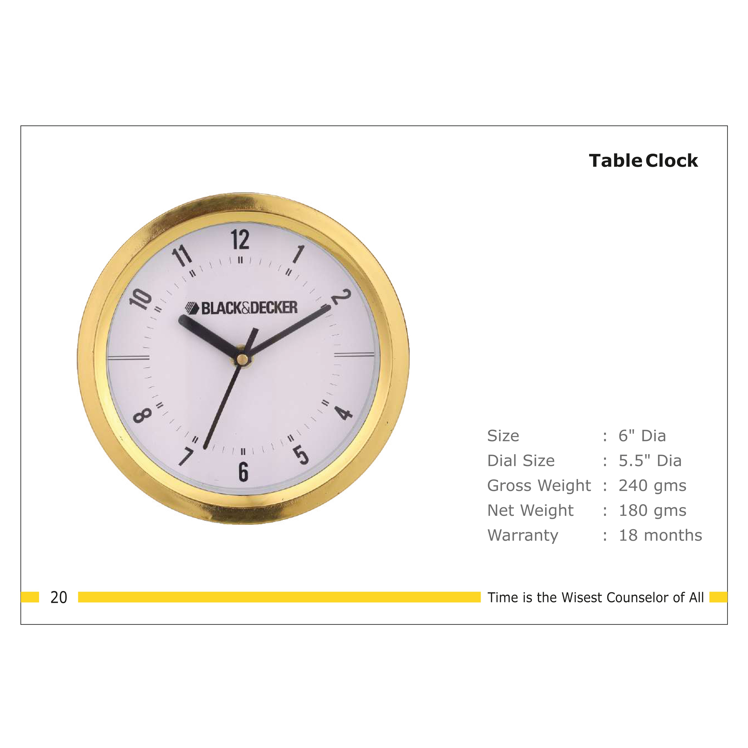 3202520*TABLE CLOCK