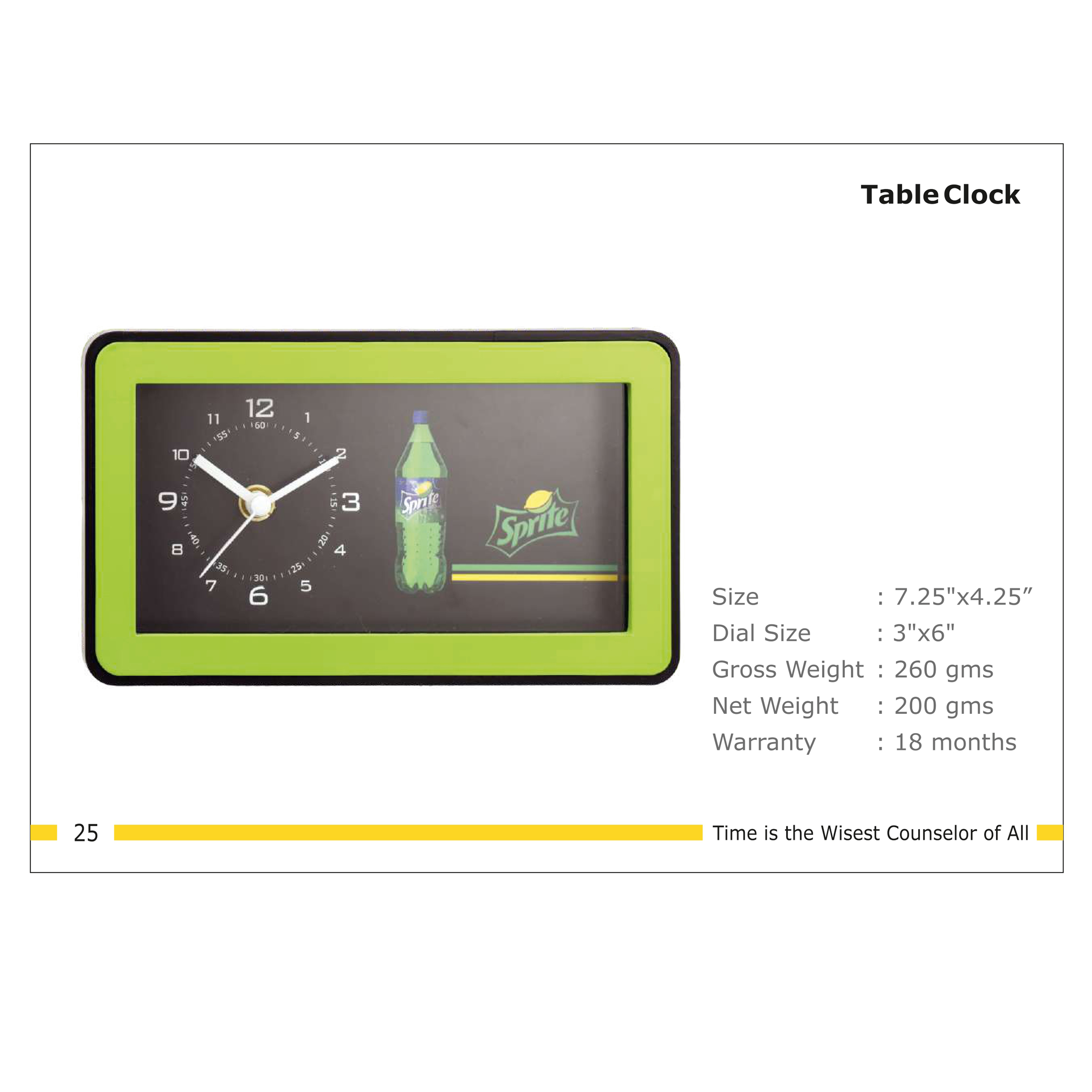 3202525*TABLE CLOCK