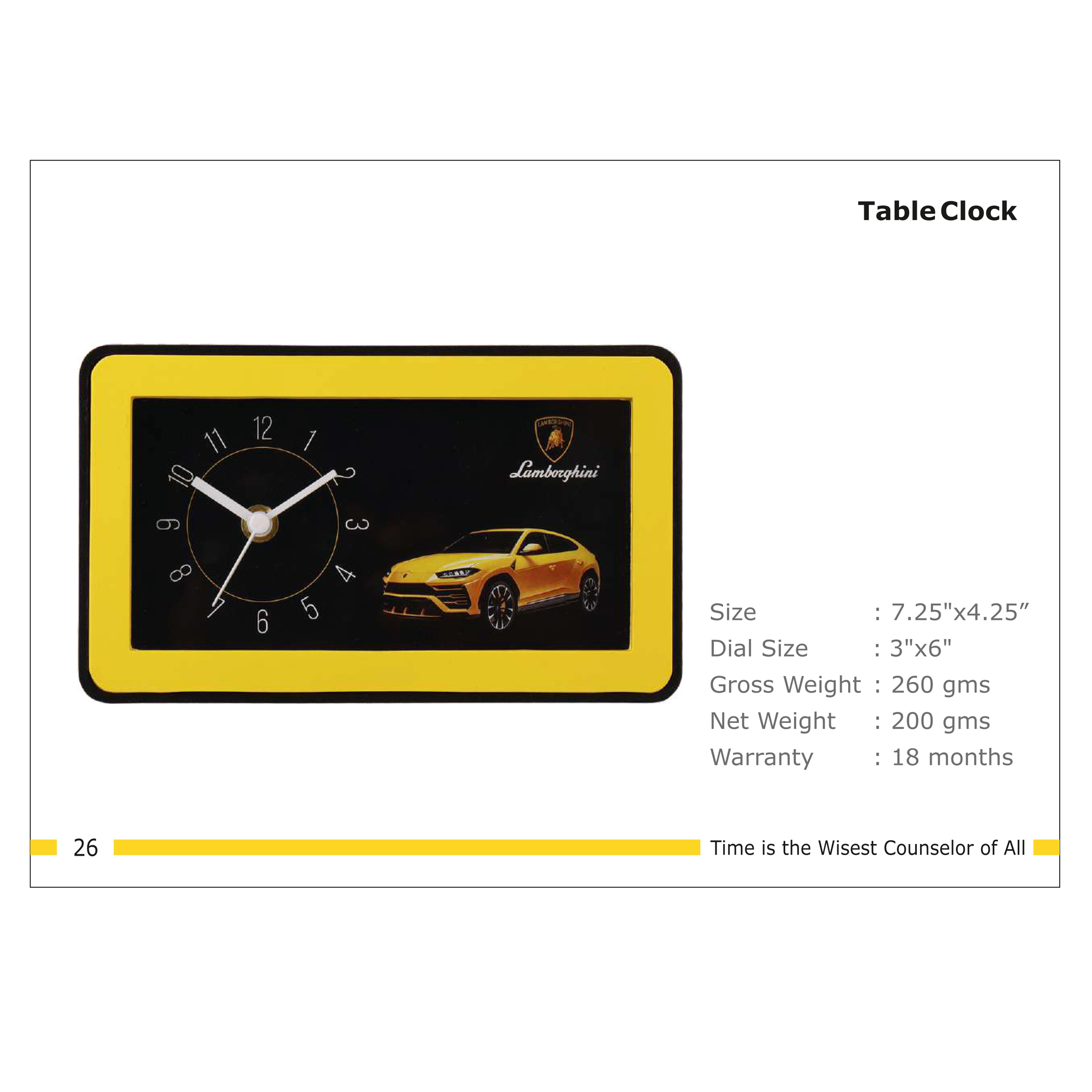 3202526*TABLE CLOCK