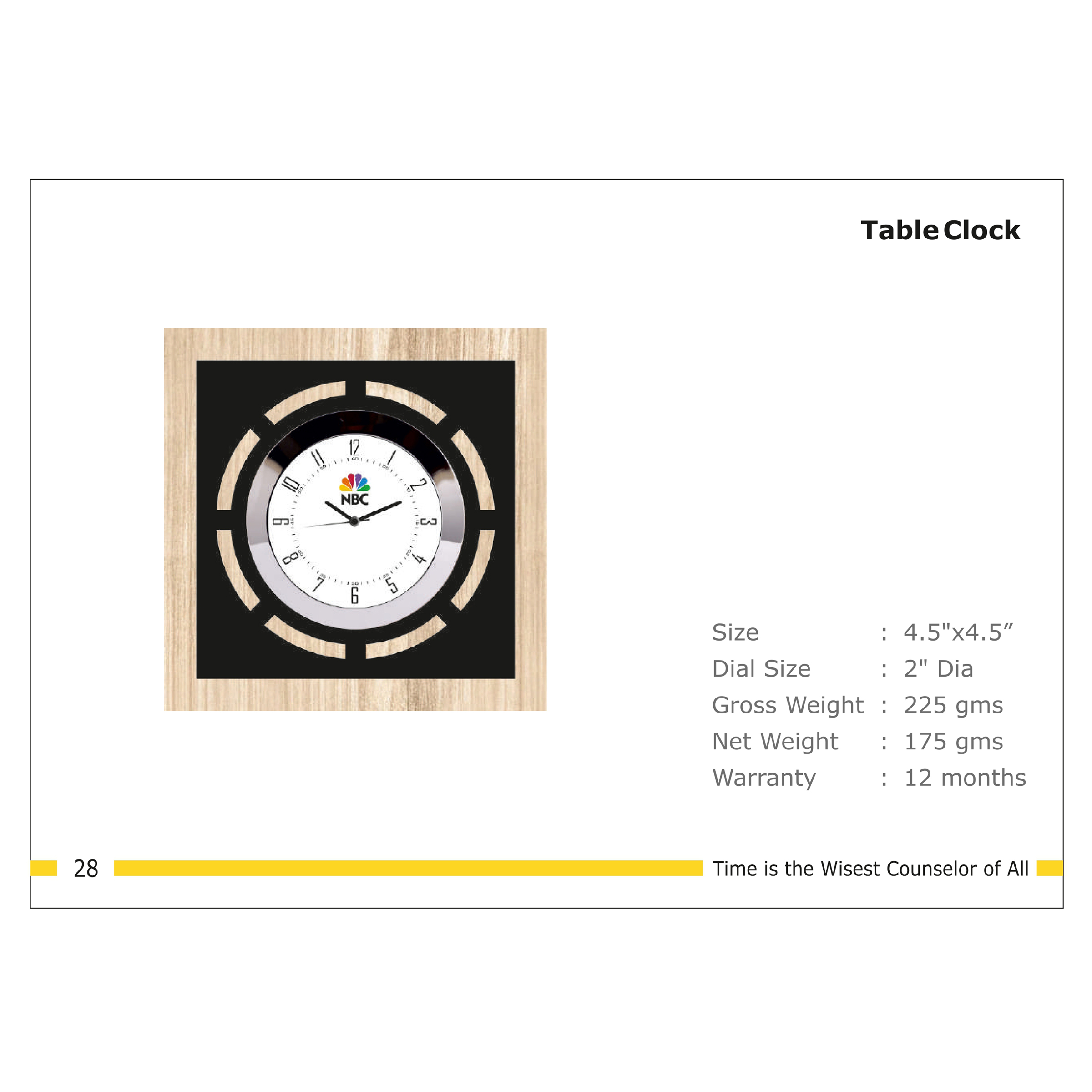 3202528*TABLE CLOCK