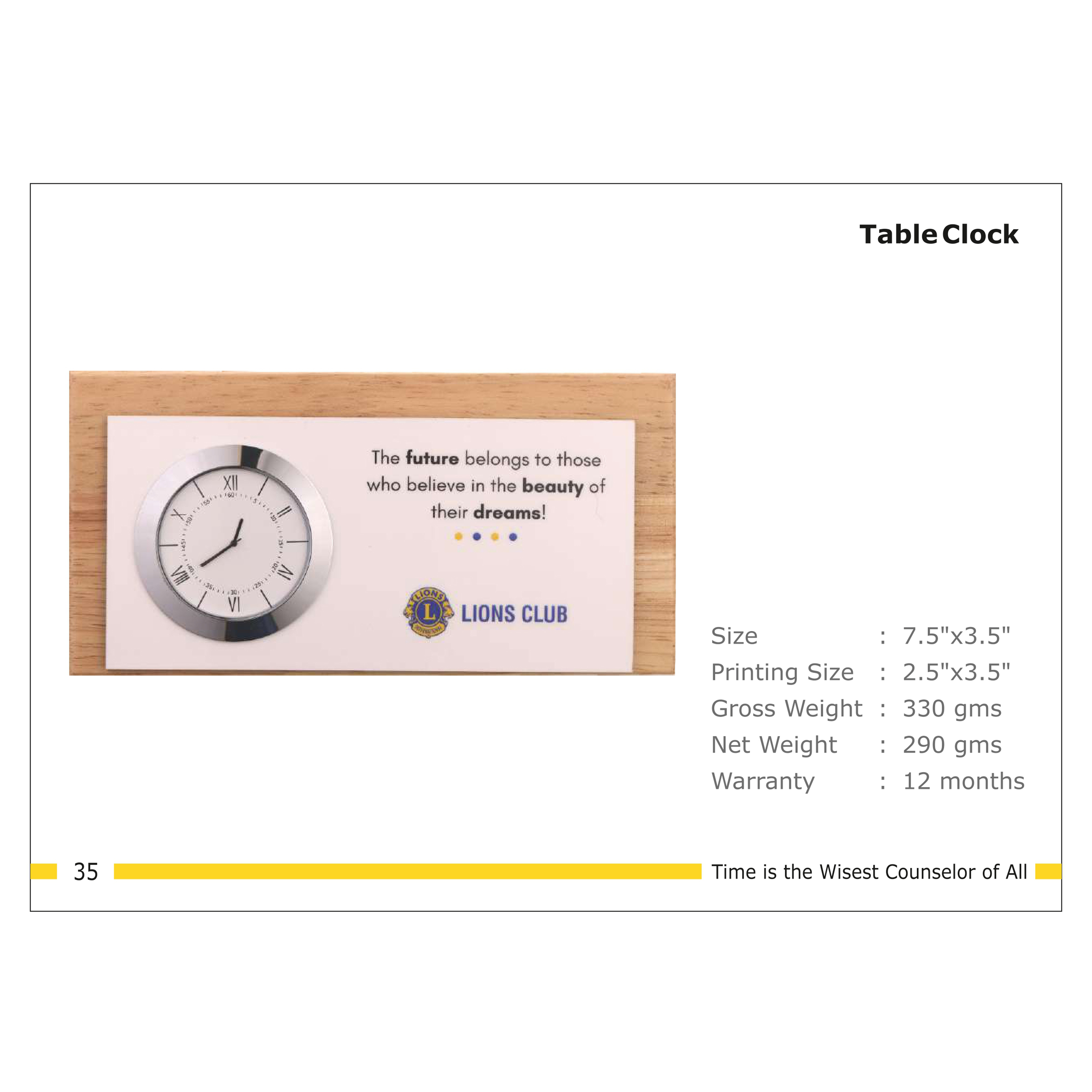 3202535*TABLE CLOCK