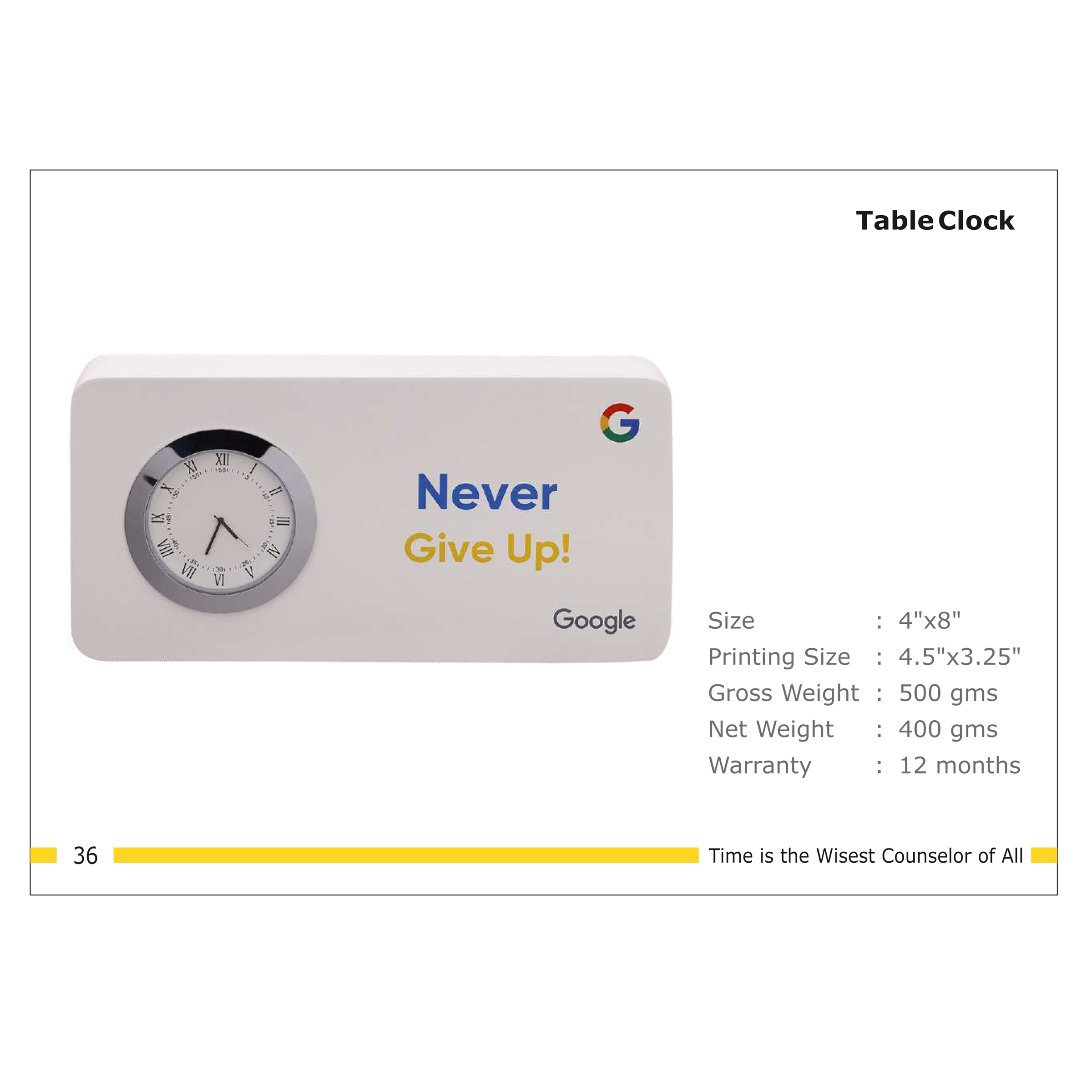 3202536*TABLE CLOCK