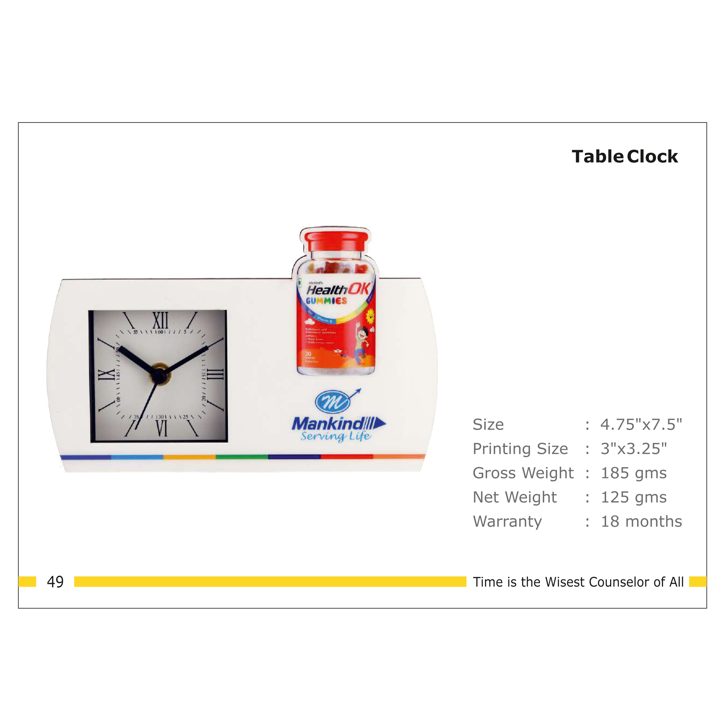 3202549*TABLE CLOCK WITH PEN STAND