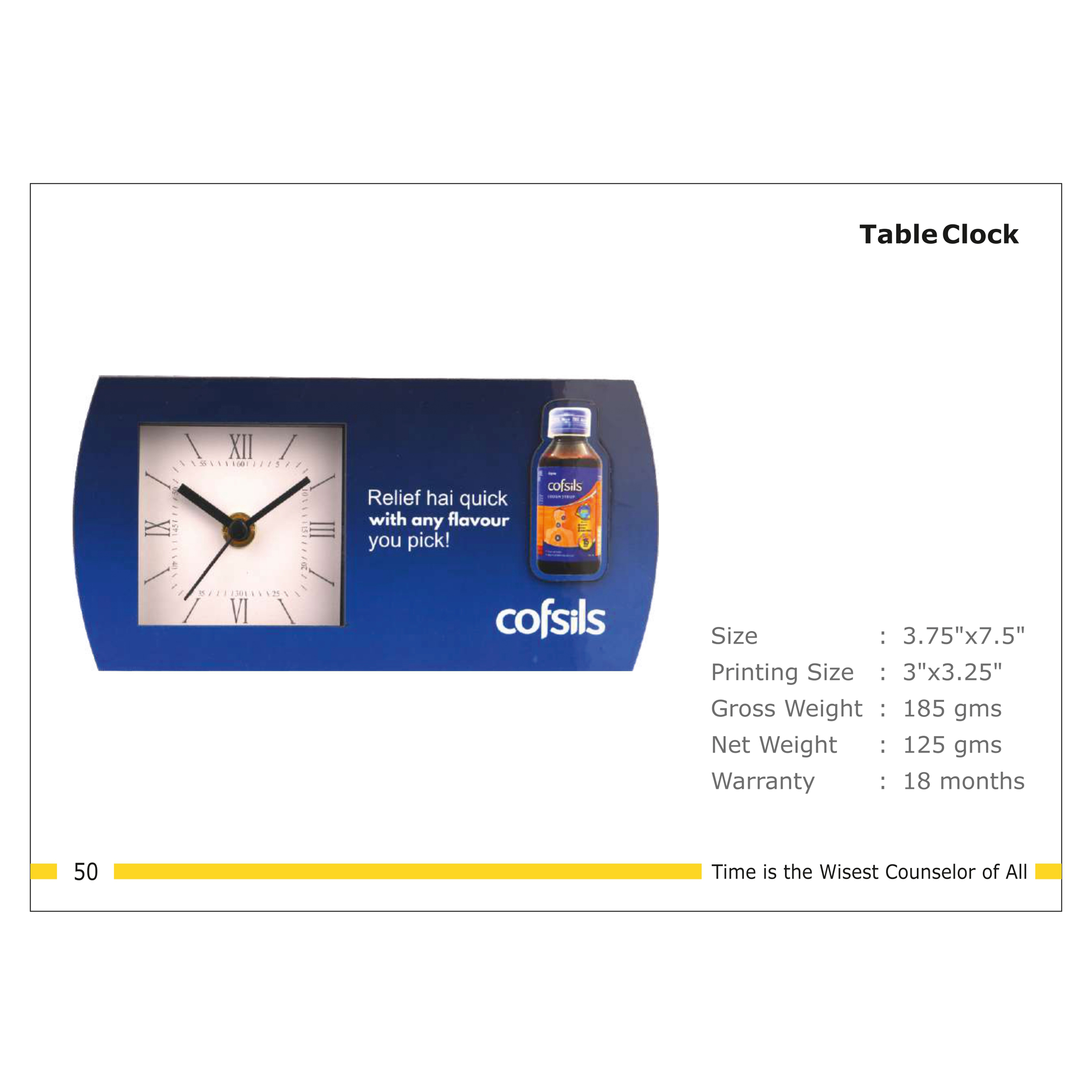 3202550*TABLE CLOCK WITH PEN STAND