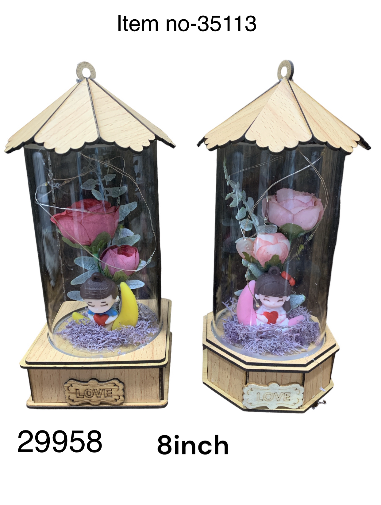 35113 (60)-COUPLE SHOWPIECE WITH LIGHT