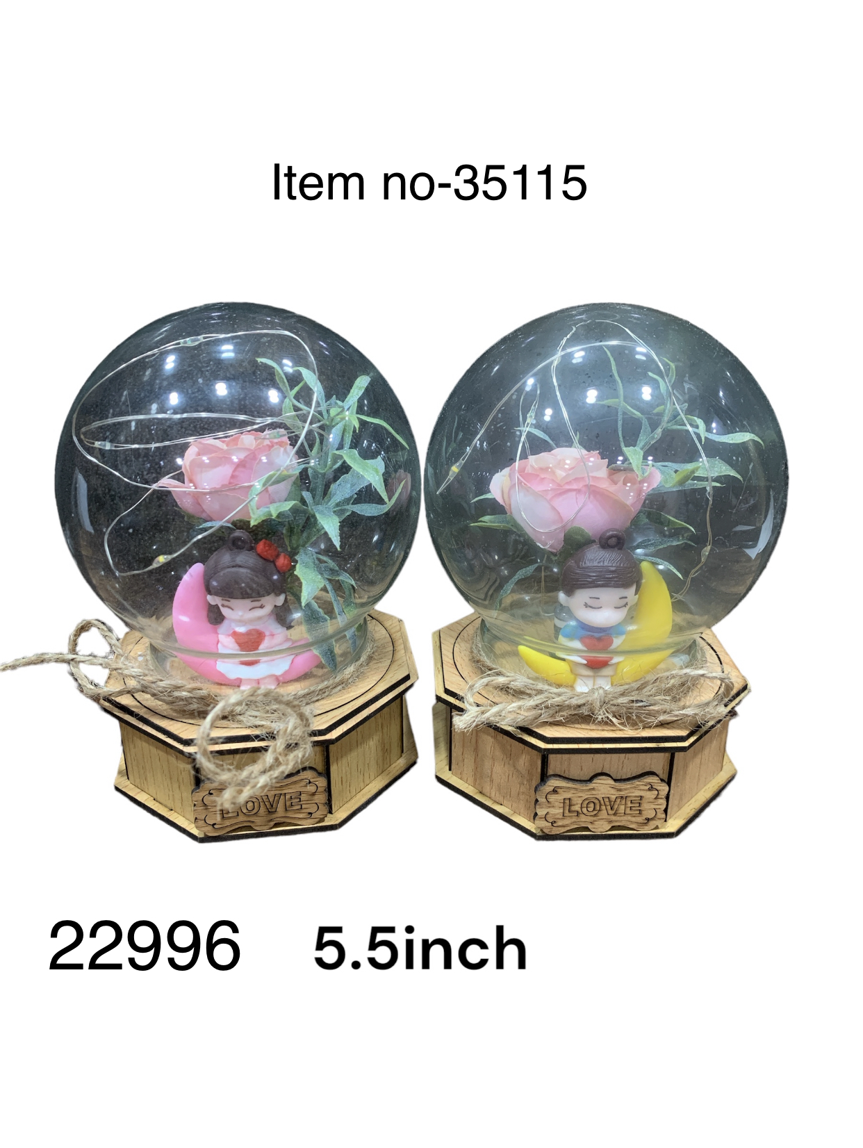 35115 (60)-COUPLE SHOWPIECE WITH LIGHT