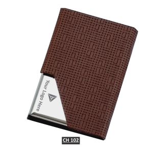 362022CH102*Metal Leatherette Card Holder