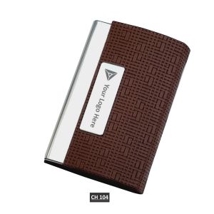 362022CH104*Metal Leatherette Card Holder