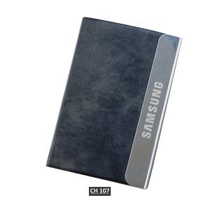 362022CH107*Metal Leatherette Card Holder