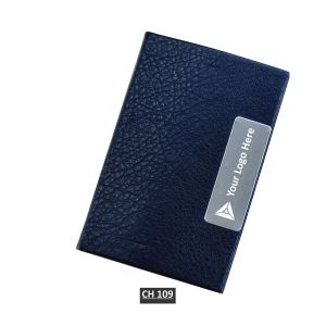 362022CH109*Metal Leatherette Card Holder