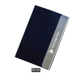 362022CH115*Metal Leatherette Card Holder
