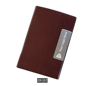 362022CH117*Metal Leatherette Card Holder
