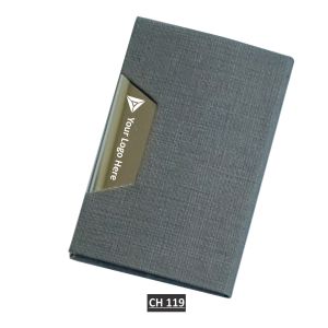 362022CH119*Metal Leatherette Card Holder