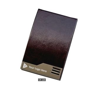 362022CH120*Metal Leatherette Card Holder