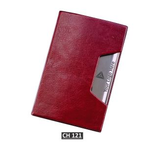 362022CH121*Metal Leatherette Card Holder