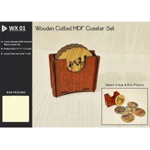 362022WX01*6 Plates Coaster Wooden