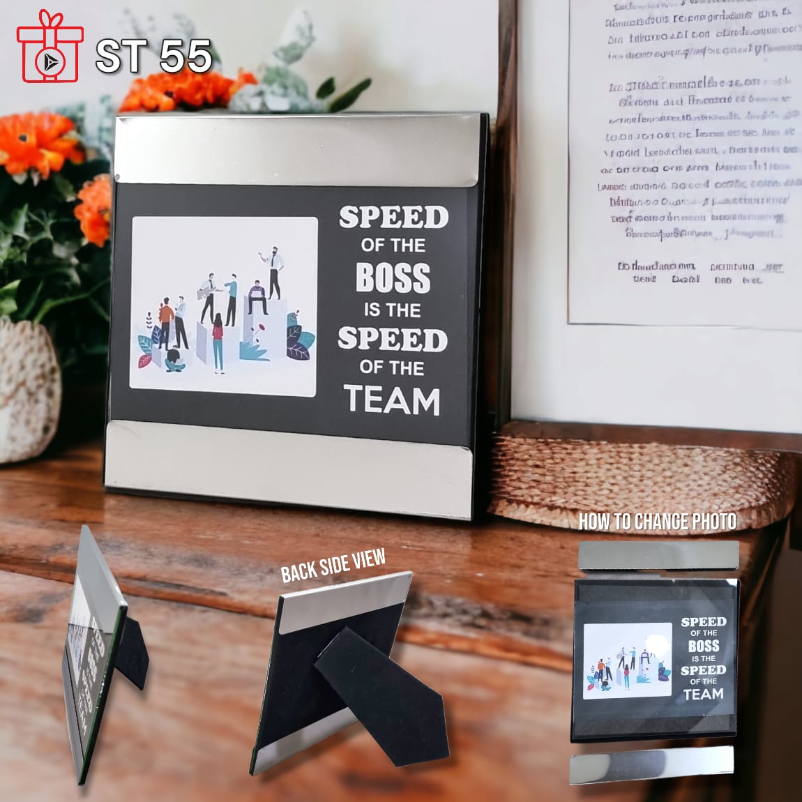 362025ST55STEEL*PHOTO FRAME STEEL MIRROR FINISH 