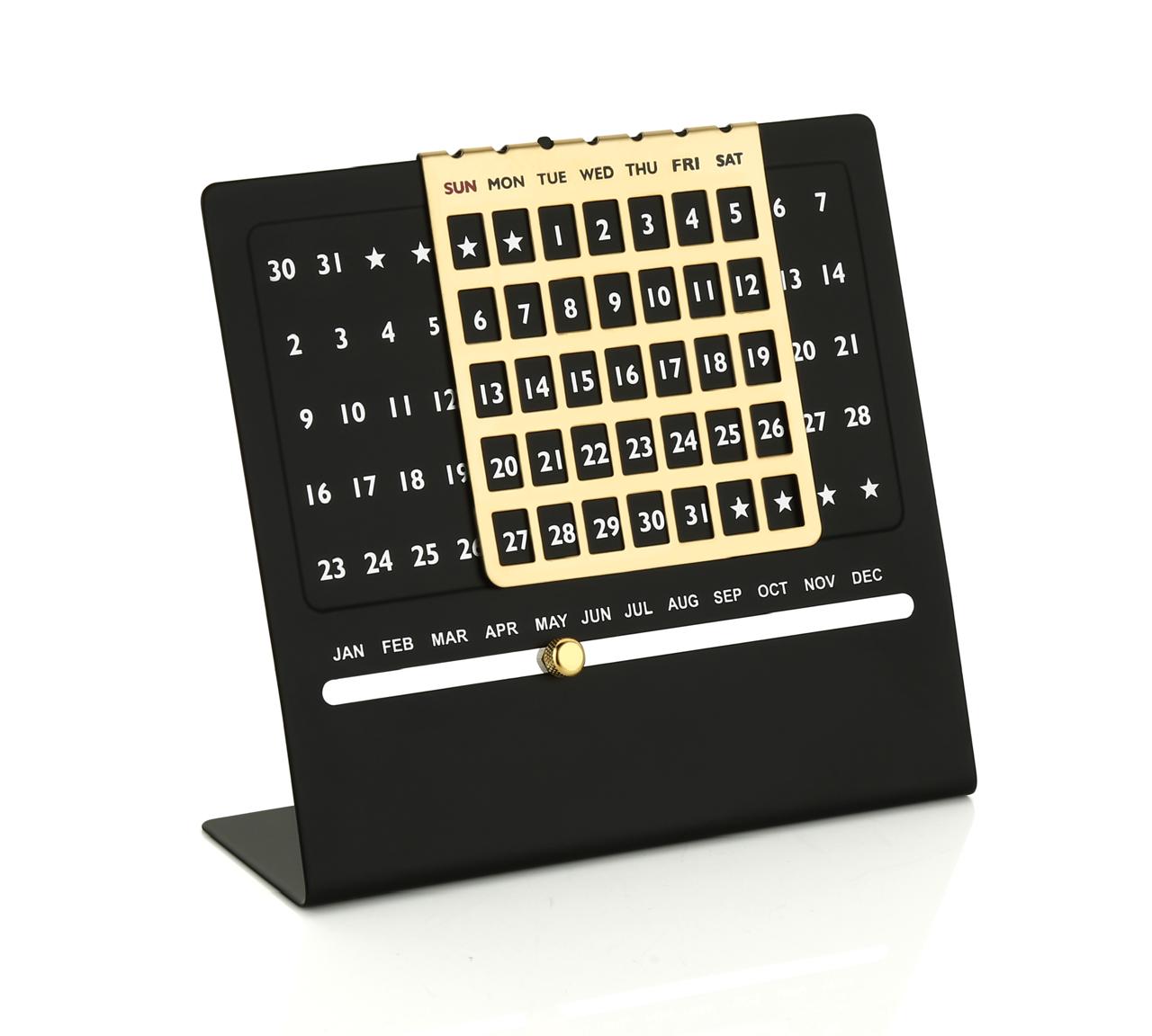 362025ST86*NEW MONTH CUT STYLE MAT BLACK COTTED WITH GOLD JALI CALENDER