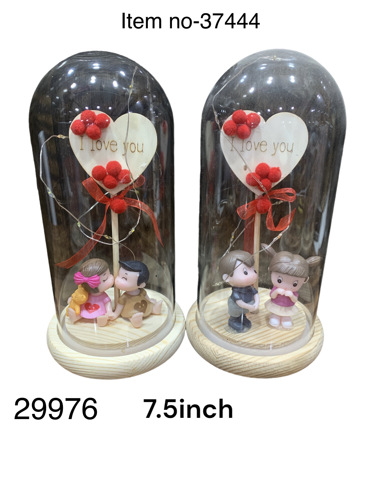 37444 (60)-COUPLE SHOWPIECE WITH LIGHT