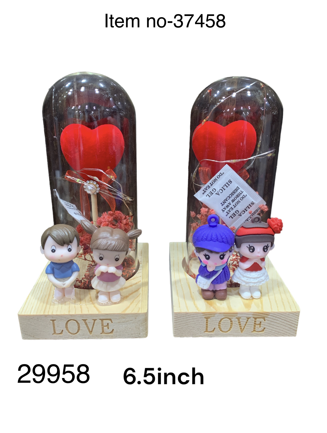 37458 (75)-COUPLE SHOWPIECE WITH LIGHT