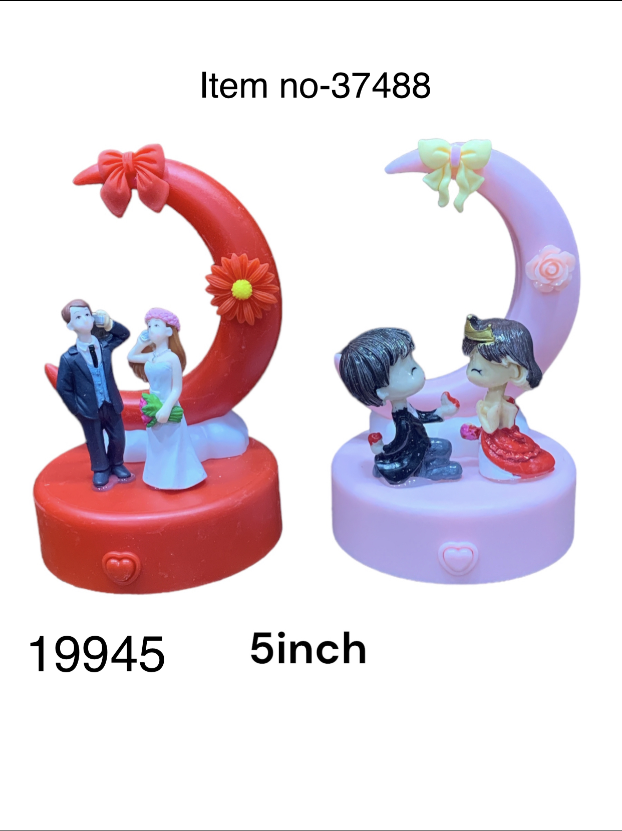 37488(120)-COUPLE SHOWPIECE WITH LIGHT