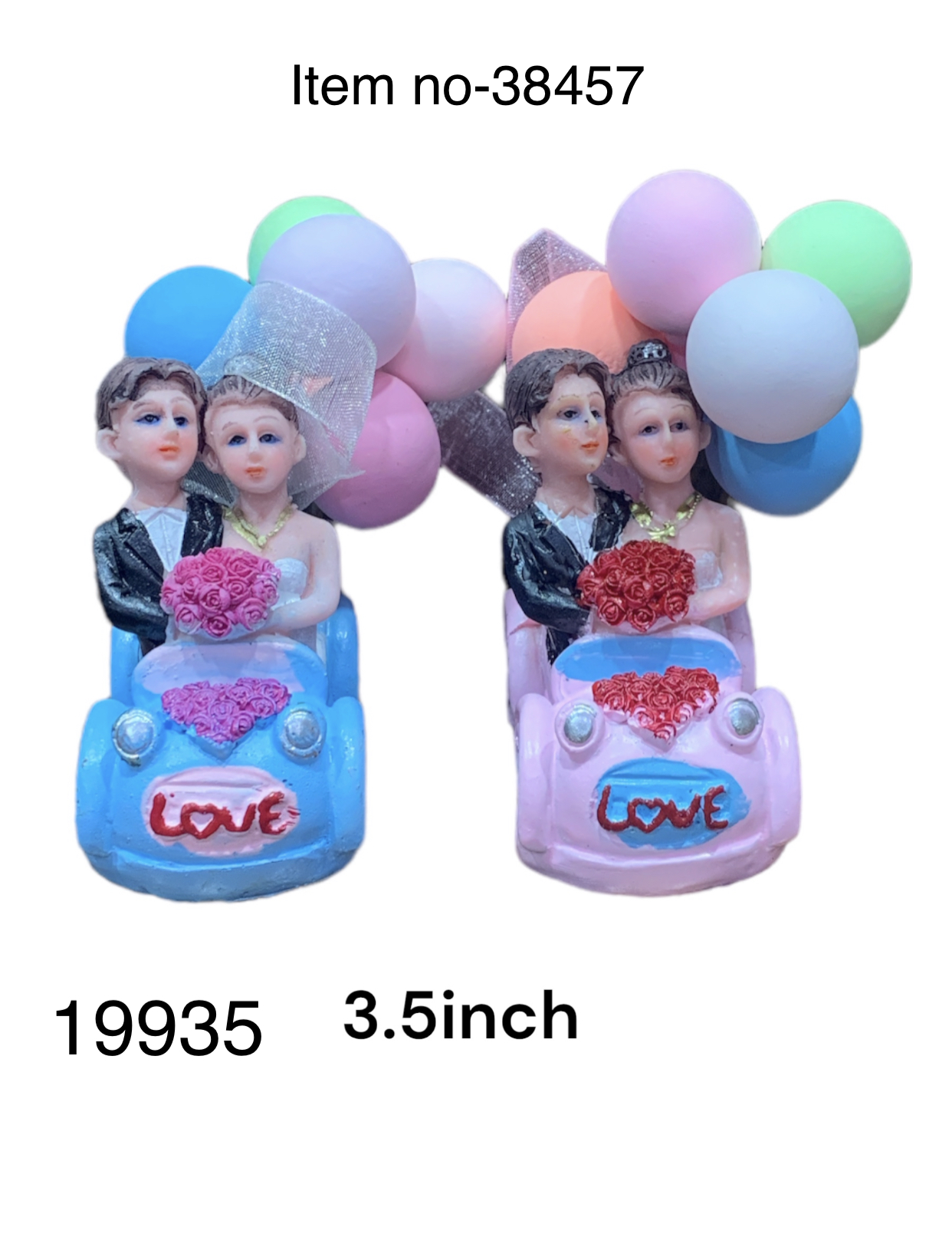 38457(120)-COUPLE SHOWPIECE WITH BALLOON