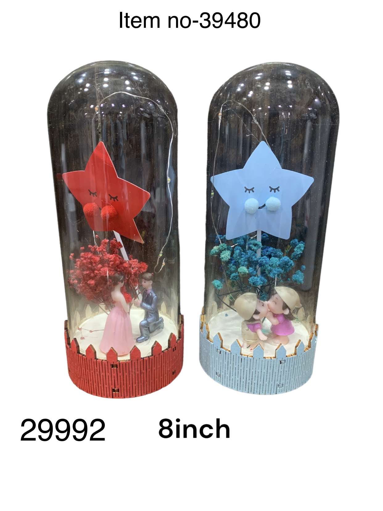 39480 (50)-COUPLE SHOWPIECE WITH LIGHT