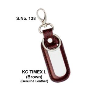 KEY RING WITH DOG HOOK  GENUINE LEATHER KC TIMEX L