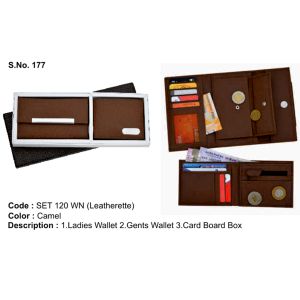 SET 120 WN Gift Set ( 2-in-1) Leatherette