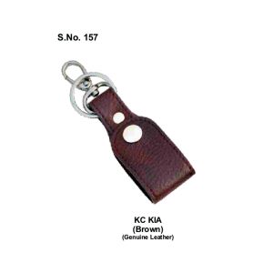 Key Ring with Dog Hook- Genuine Leather KC KIA