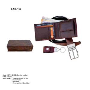 Gift Set ( 3-in-1) GENUINE LEATHER SET 7424 CB