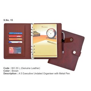 BO 20L *A5 Executive Undated Organiser with metal pen