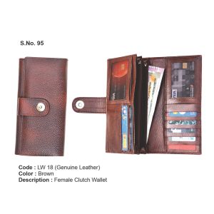 LW 18L*Female Clutch Wallet  Genuine Leather