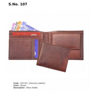 GW 08L*Mens Wallet  Genuine Leather 