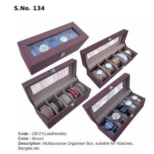 OB 01*Organiser Box for Watch Bangles Leatherette