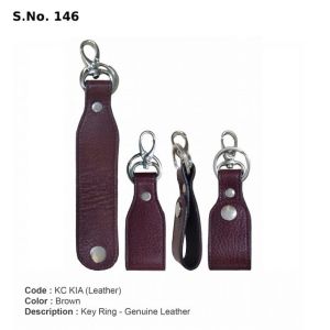 KC KIA L*Key Ring with Dog Hook Genuine Leather