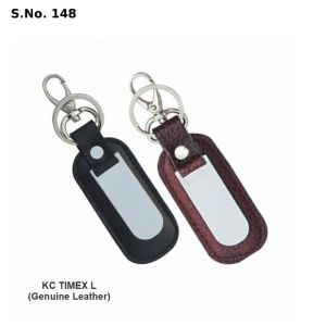 KC TIMEX L*Key Ring with Dog Hook  Genuine Leather