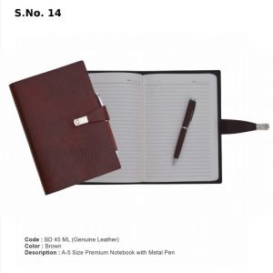BD 45ML*A5 Premium Notebook with metal pen