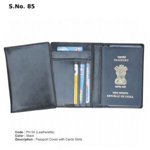 PH 04R*Passport Cover with card slots  Leatherette