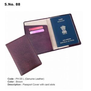 PH 05 L*Passport Cover with card slots Genuine Leather