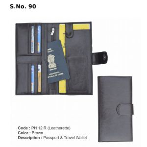 PH 12R*Passport & Travel Wallet  Leatherette