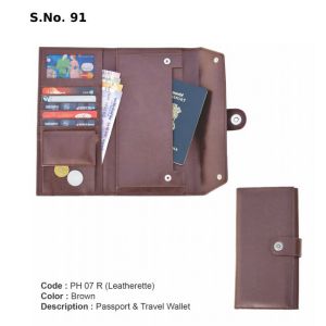 PH 07R*Passport & Travel Wallet  Leatherette