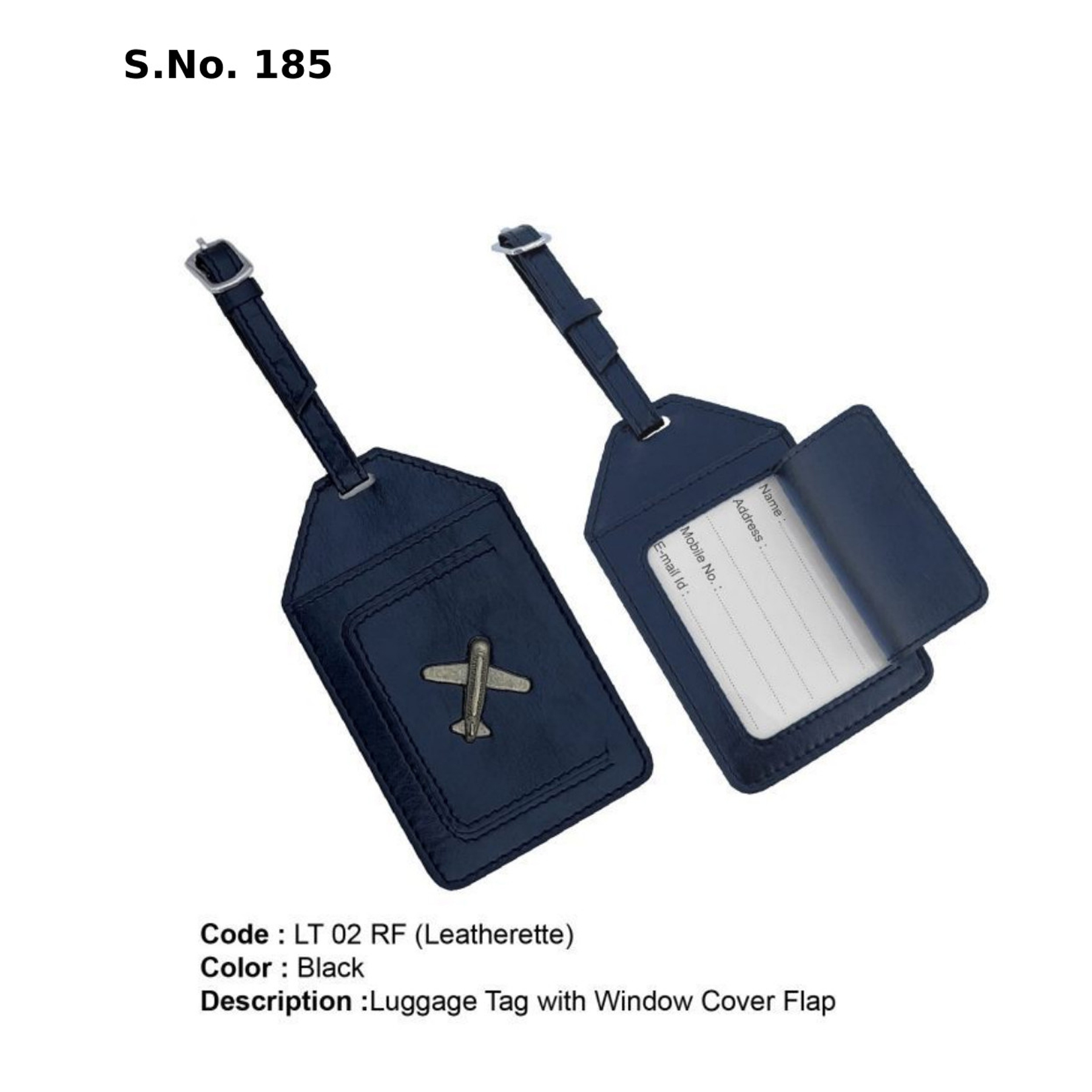 LT 02 RF*Luggage Tag  Leatherette