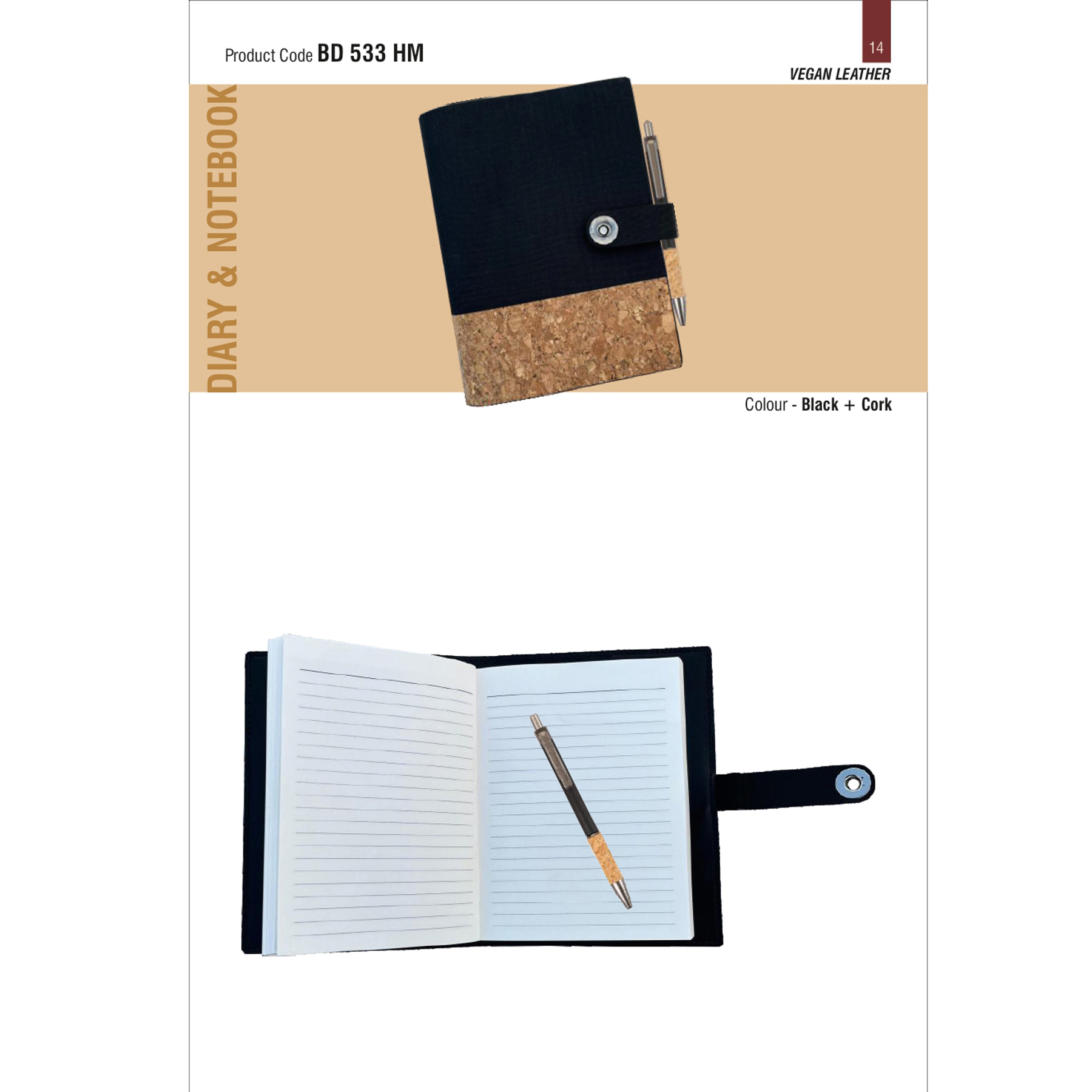 41202514*Premium notebook with metal pen