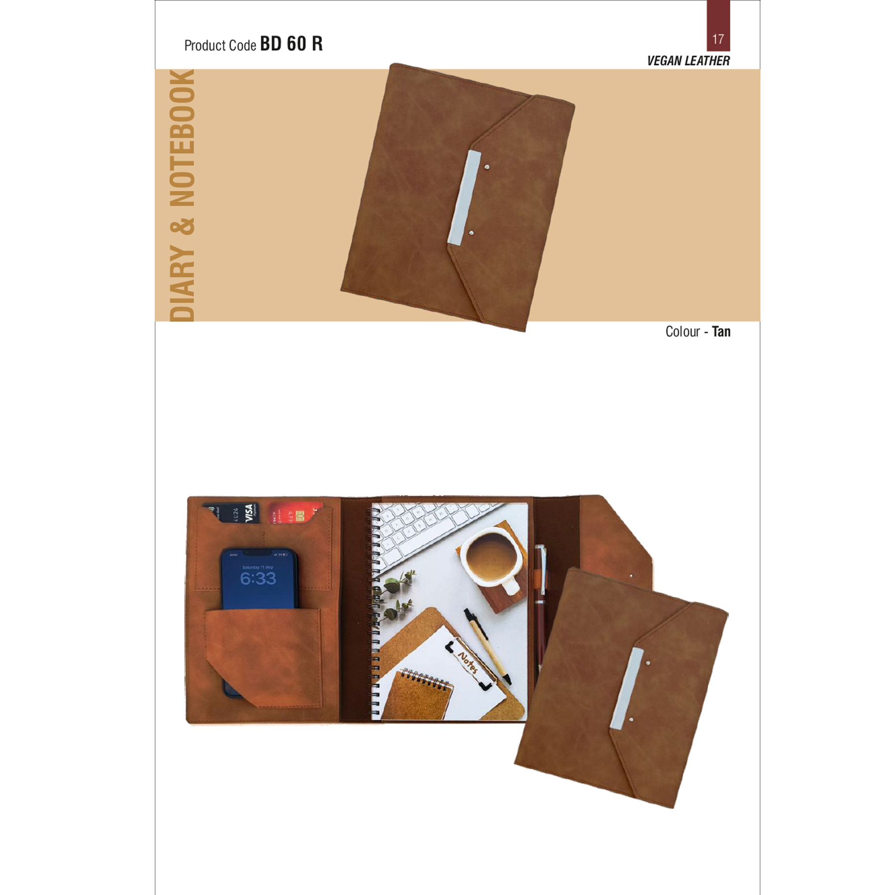 41202517*A 5 Dateless wire o organiser with metal pen