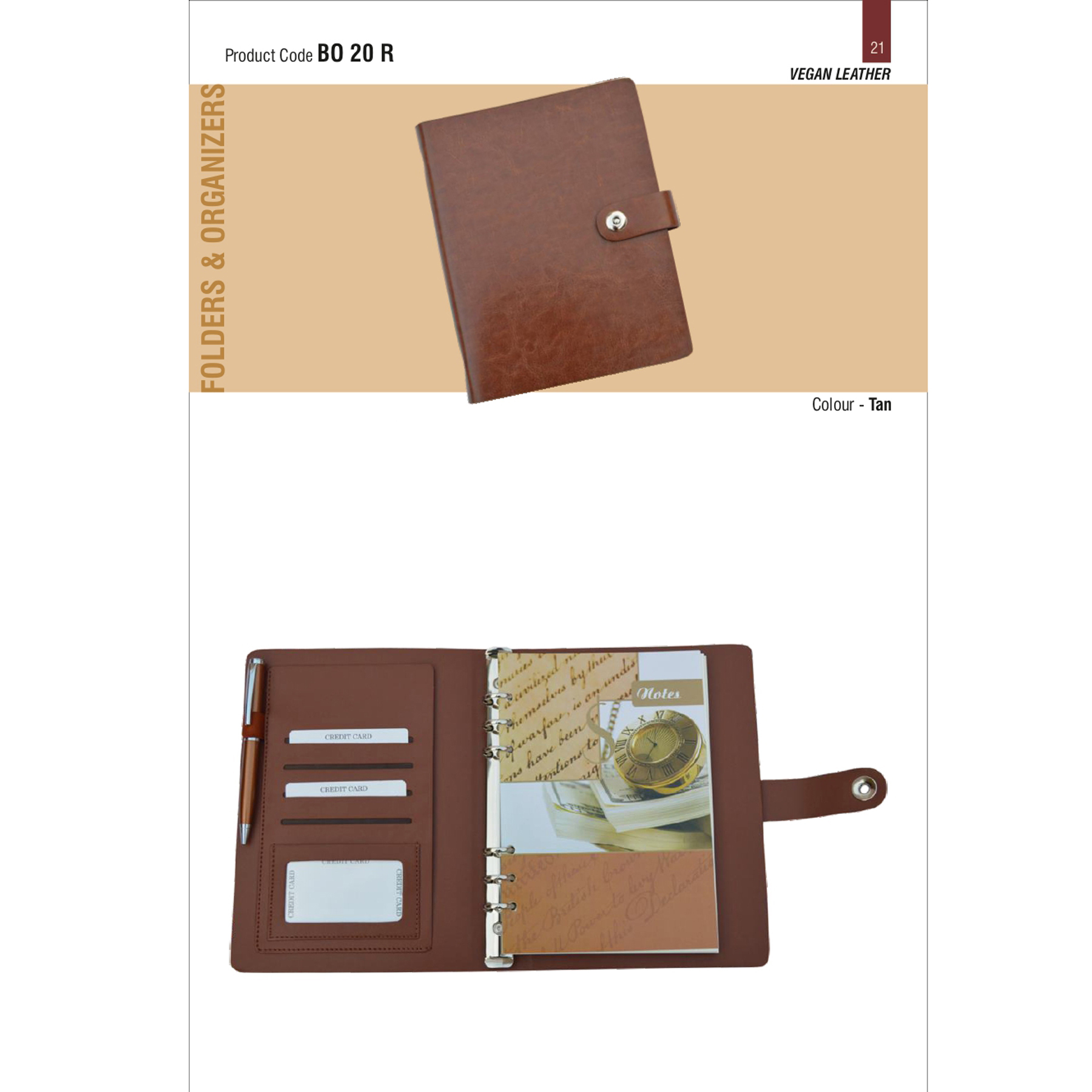 41202521*A 5 Executive undated organiser with metal pen