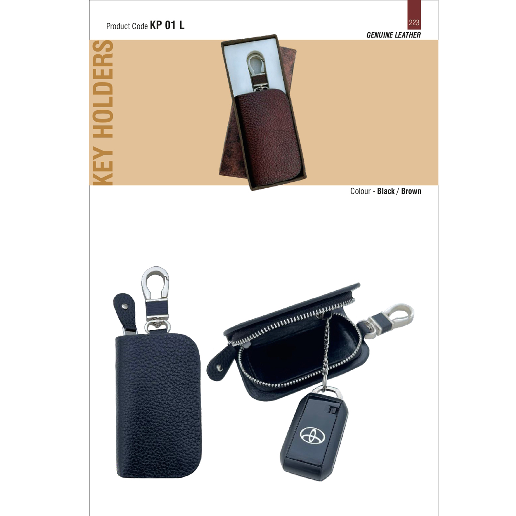 412025223*Key Fob Case   Genuine Leather